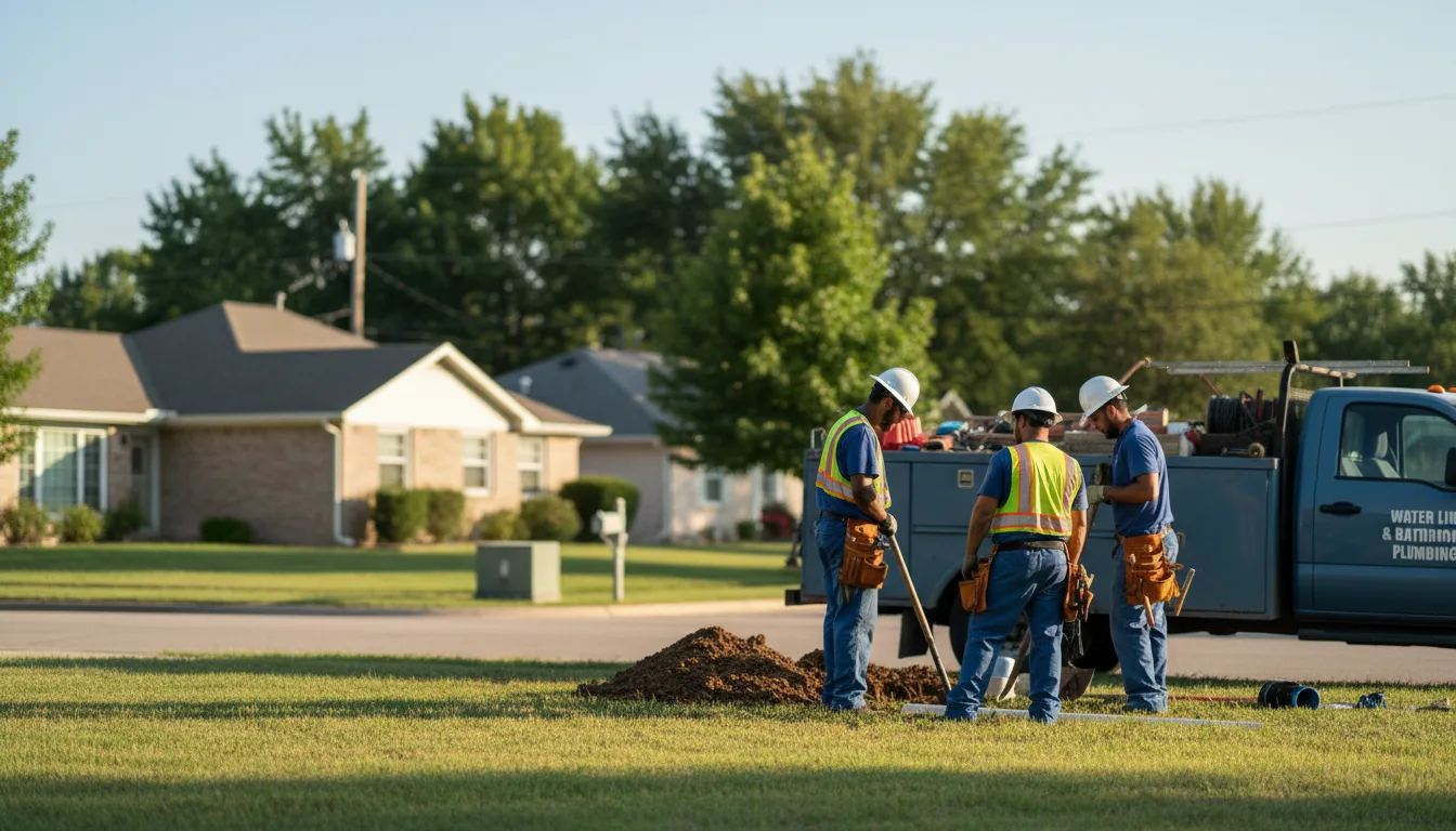 Residential water line and bathroom plumbing service in Jamaica, IA